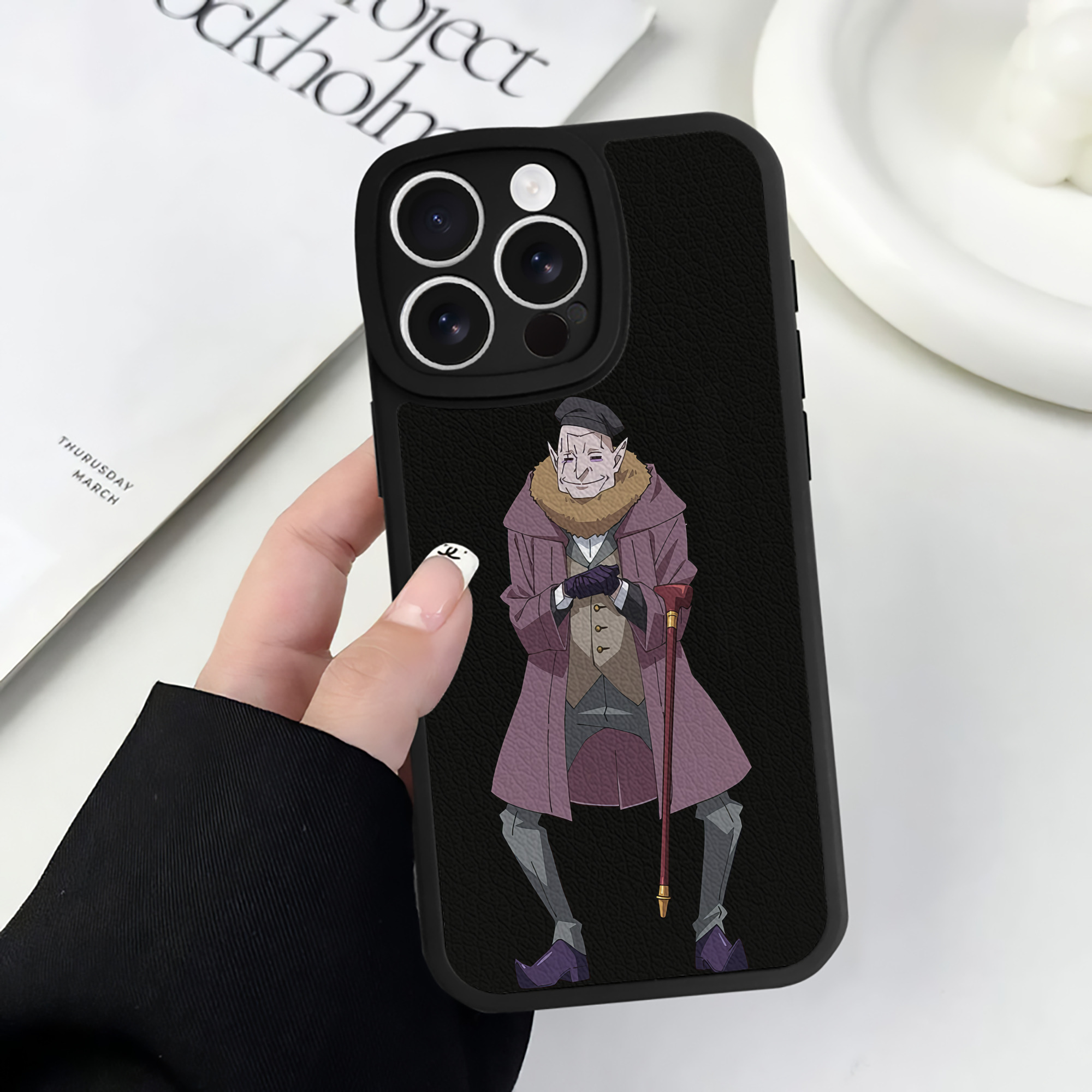 （画像用） 転スラ Regarding Reincarnated to Slime 【iPhone 16シリーズ対応】シリコンスマホケース（レザー調） 材質：シリコン